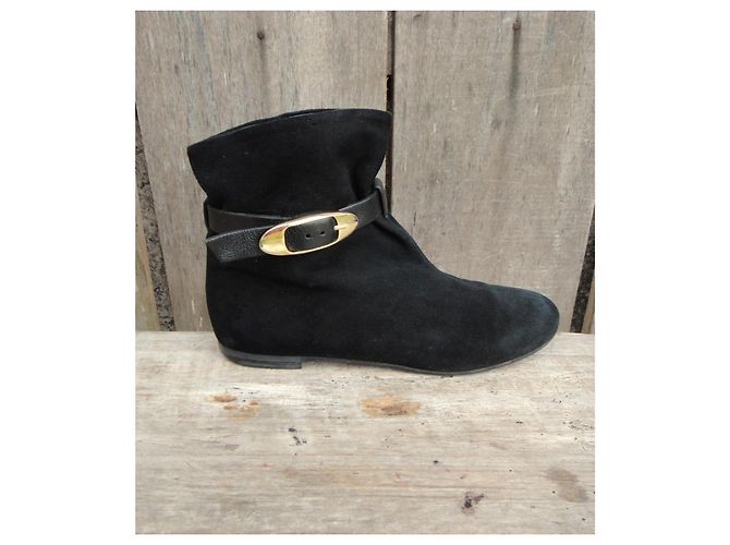 Botines Giuseppe Zanotti de ante negro - vista 2