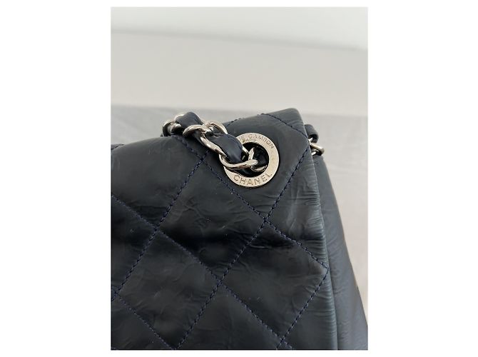 Timeless Chanel Borsa a spalla Matelassé Chain Blu Navy Pelle Blu scuro - vista 7