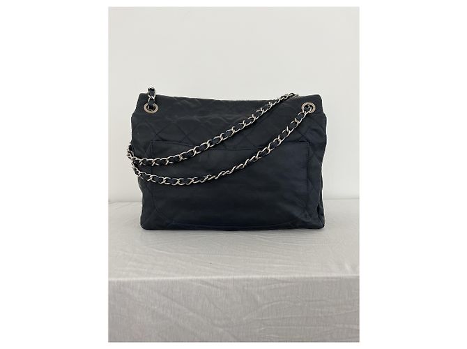 Timeless Chanel Borsa a spalla Matelassé Chain Blu Navy Pelle Blu scuro - vista 8