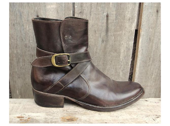 Autre Marque Pete Sorensen Leather Boots Dark Brown - view 2