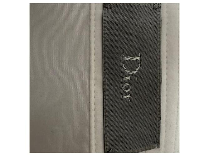 Camicia bianca in cotone ricamata con api Dior a maniche corte Bianco Crudo - vista 3