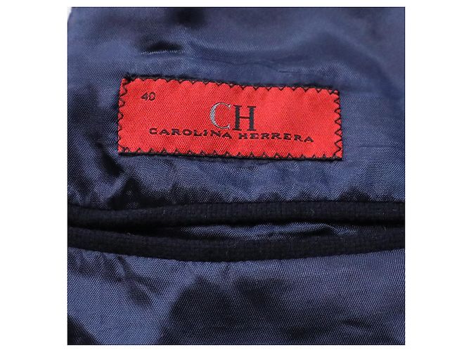 CH Carolina Herrera Double-Breasted Blazer in Black Wool - view 6