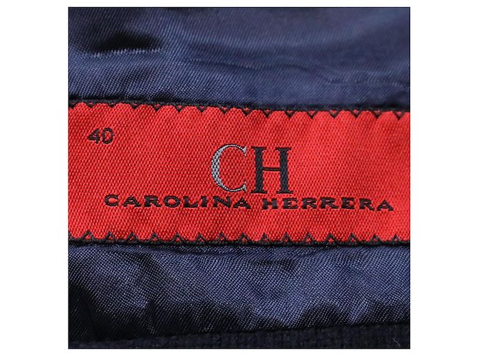 CH Carolina Herrera Double-Breasted Blazer in Black Wool - view 7