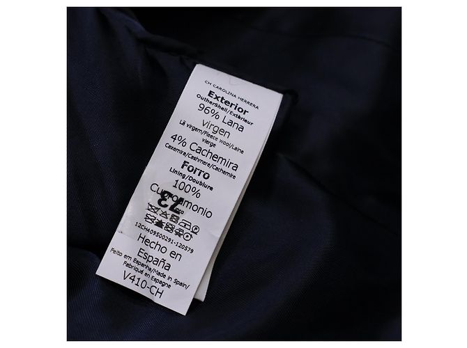 CH Carolina Herrera Double-Breasted Blazer in Black Wool - view 8