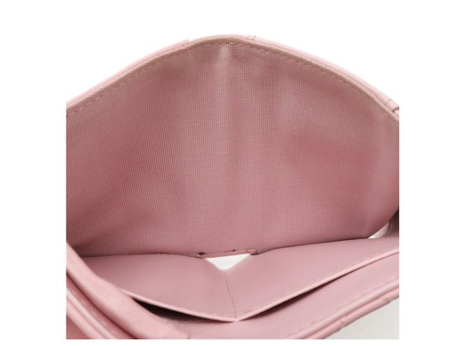 Portafoglio pieghevole tri-fold Cocomark Matelassé Chanel Rosa - vista 5