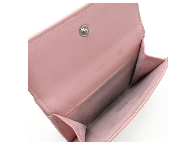 Portafoglio pieghevole tri-fold Cocomark Matelassé Chanel Rosa - vista 6