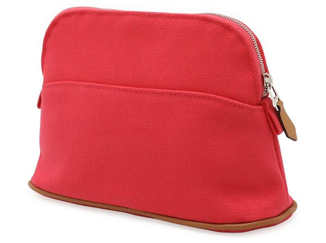 Pochette Bolide 20 in Tela Hermès Rosa - vista 2