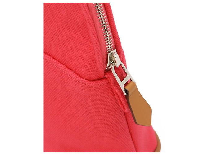Pochette Bolide 20 in Tela Hermès Rosa - vista 4