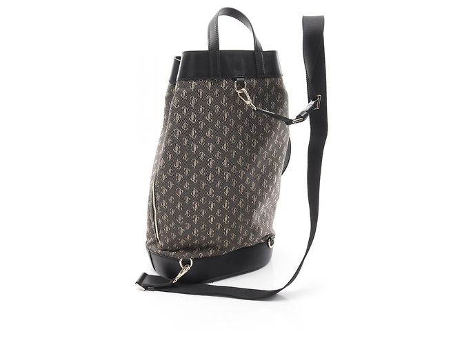ZAINO EVAN JIMMY CHOO Zaino in pelle, nylon e tela - vista 2
