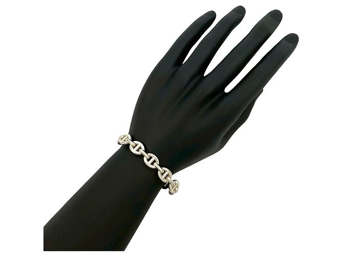 Hermès Chaine d'Ancre Enchaînée Armband aus Silber 925 Metallisch - Ansicht 2