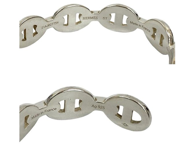 Hermès Chaine d'Ancre Enchaînée Armband aus Silber 925 Metallisch - Ansicht 3