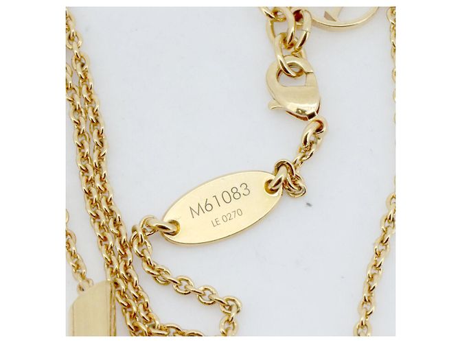 Collana Essenziale V Louis Vuitton D'oro Metallico - vista 4