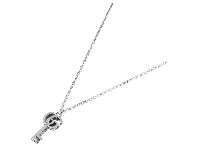 Collana in argento 925 Double G di Gucci Metallico - vista 2