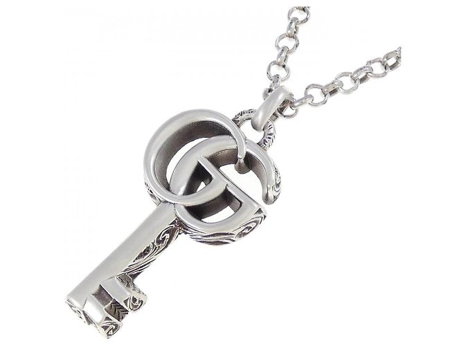 Collana in argento 925 Double G di Gucci Metallico - vista 3