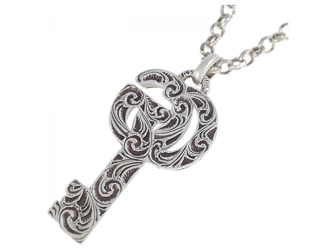 Collana in argento 925 Double G di Gucci Metallico - vista 4