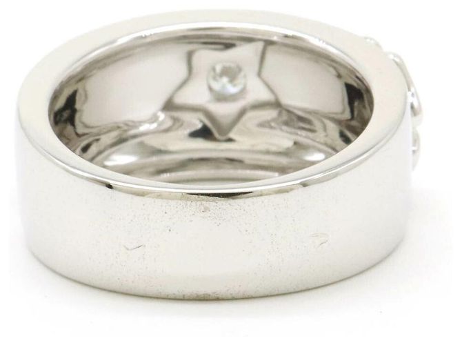Timeless Anello Tre Simboli K18WG in Oro Bianco e Diamante Chanel - vista 4