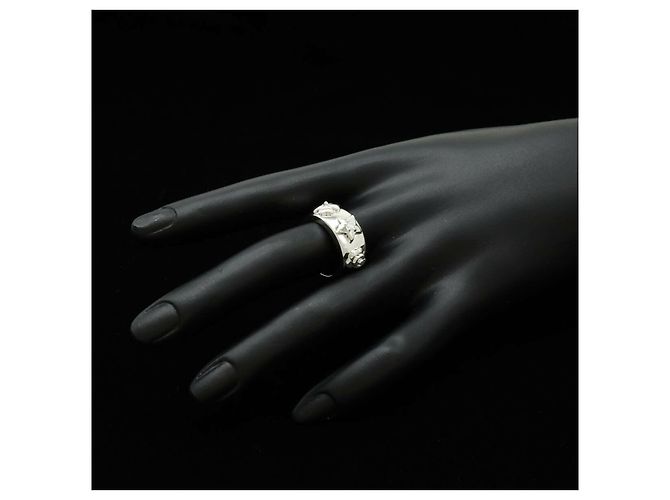 Timeless Anello Tre Simboli K18WG in Oro Bianco e Diamante Chanel - vista 7