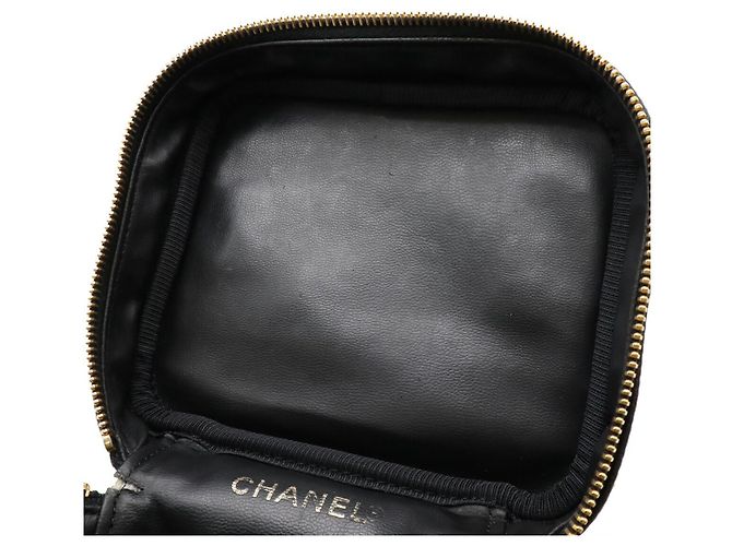 Pochette Cosmetica Vanity in Caviar Chanel Nero - vista 7