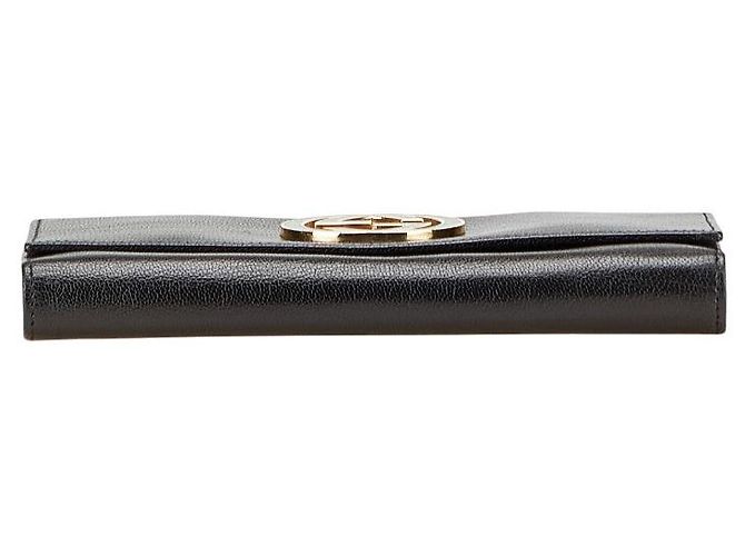 Gucci Interlocking G Leder Langbörse Schwarz - Ansicht 3