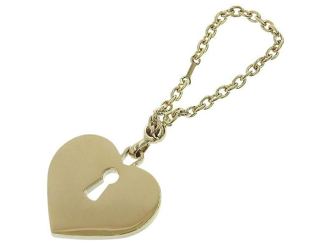 Portachiavi con motivo a cuore Chanel D'oro Metallico - vista 2