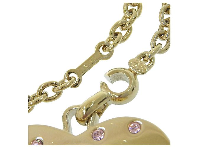 Portachiavi con motivo a cuore Chanel D'oro Metallico - vista 7