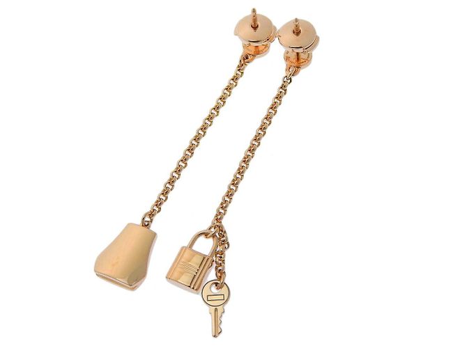 Hermès Boucles d'oreilles Clochette Kelly Hermes K18PG Rose - vue 2
