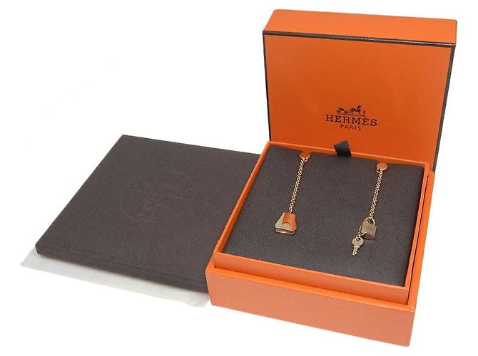 Hermès Boucles d'oreilles Clochette Kelly Hermes K18PG Rose - vue 5