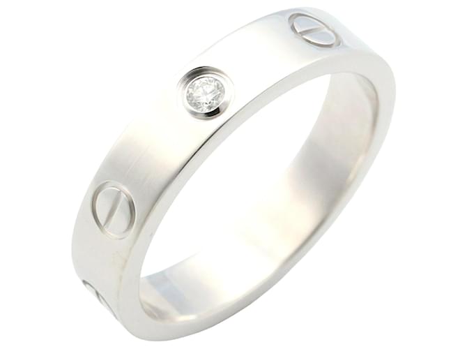 Cartier Mini Love Ring 1PD Diamond K18WG White Metal ref.2475012 - Joli ...