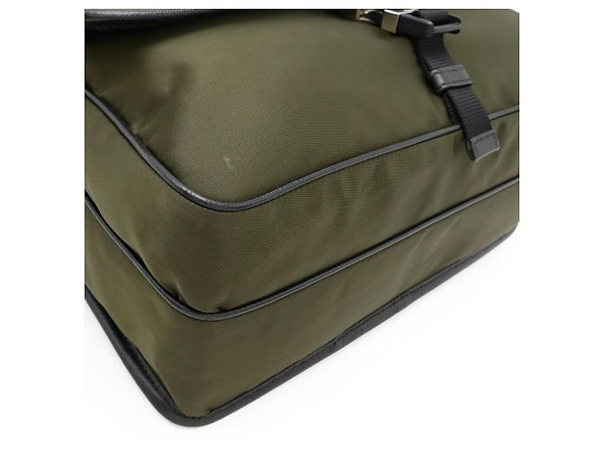 Borsa a tracolla in jacquard di nylon con logo Prada Verde - vista 3