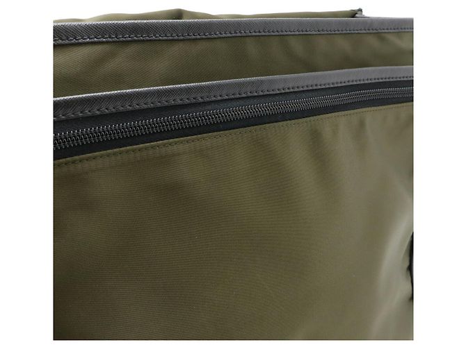 Borsa a tracolla in jacquard di nylon con logo Prada Verde - vista 8