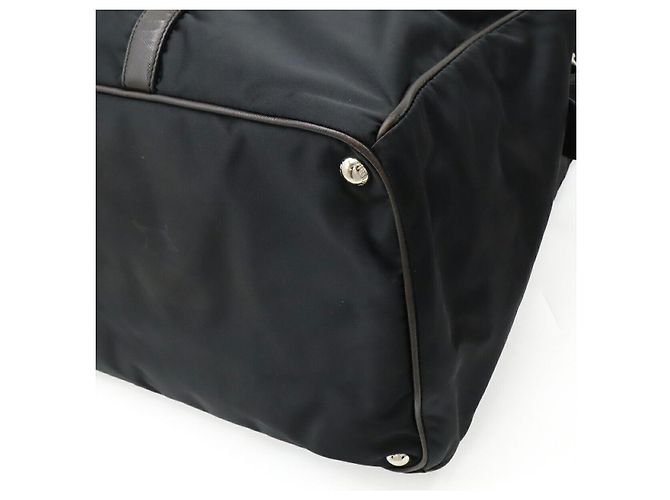 Borsa da viaggio in nylon jacquard con logo Prada - vista 3