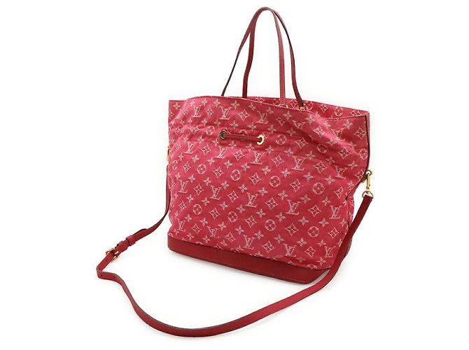 Borsa tote Louis Vuitton Monogram Denim Noe Full MM Rosa - vista 2