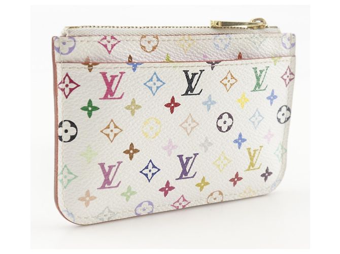 Pochette Cree Portamonete Louis Vuitton Bianco Multicolore - vista 3