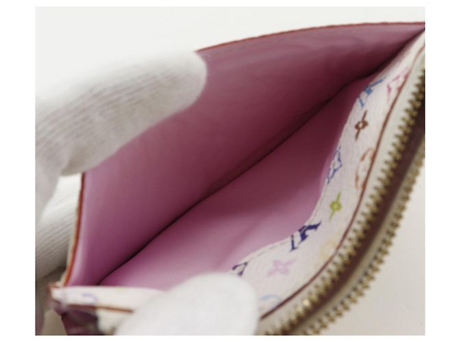Pochette Cree Portamonete Louis Vuitton Bianco Multicolore - vista 7