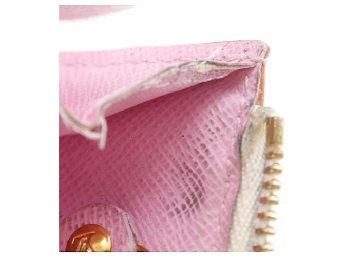 Pochette Cree Portamonete Louis Vuitton Bianco Multicolore - vista 8