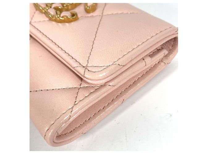 Chanel 19 Tarjetero CC de la línea 19 de Chanel Rosa Dorado - vista 5