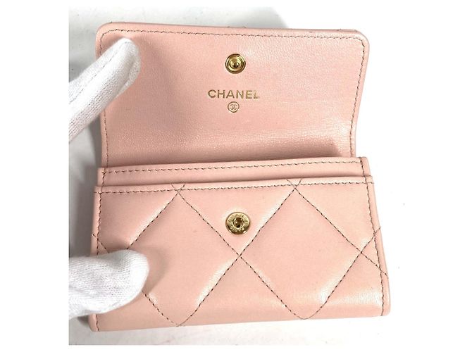 Chanel 19 Tarjetero CC de la línea 19 de Chanel Rosa Dorado - vista 7
