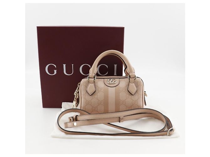 Borsa a mano super mini Ophidia di Gucci Rosa - vista 10