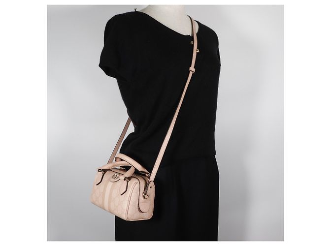 Borsa a mano super mini Ophidia di Gucci Rosa - vista 9