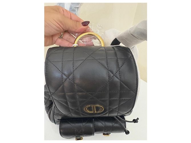 Autre Marque Schwarzer Lederrucksack - Ansicht 3
