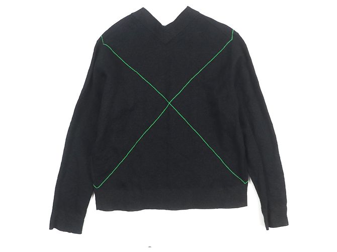 Wollpullover Bottega Veneta Schwarz Grün - Ansicht 3