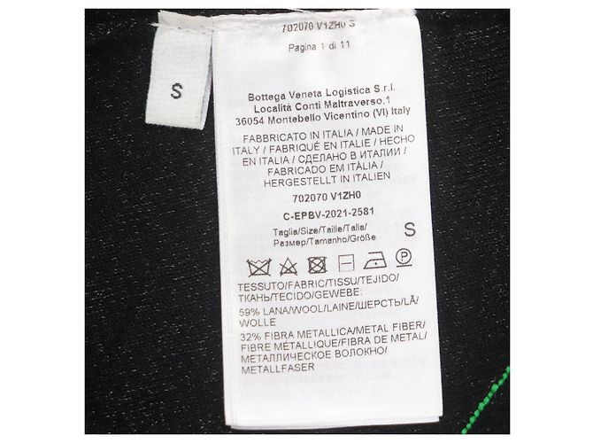 Wollpullover Bottega Veneta Schwarz Grün - Ansicht 6
