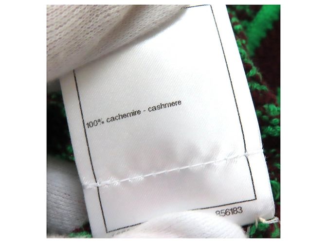 Chanel 23A P75435 Cashmere Strickkleid Braun Grün - Ansicht 9