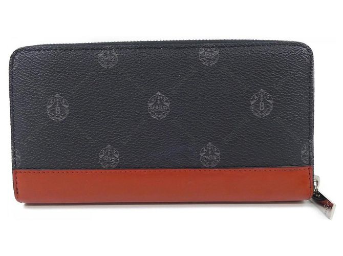 Berluti Itauba Canvas Leather Wallet Black Red - view 2
