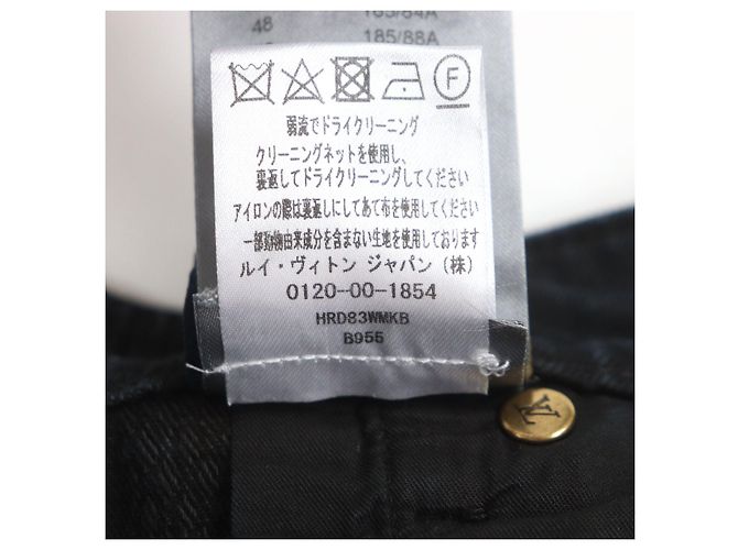 Pantalones de algodón denim Louis Vuitton Negro - vista 11
