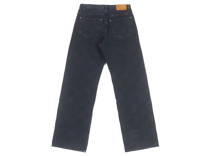 Pantalones de algodón denim Louis Vuitton Negro - vista 2