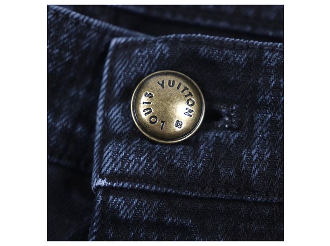 Pantalones de algodón denim Louis Vuitton Negro - vista 5