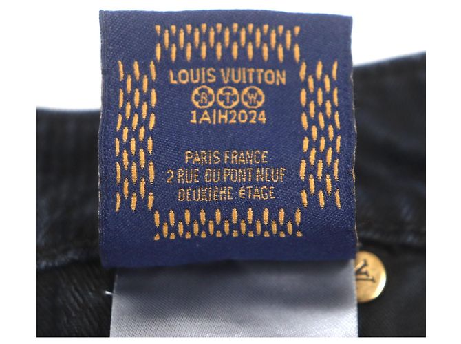Pantalones de algodón denim Louis Vuitton Negro - vista 9