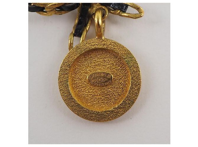 Collar de cinta con moneda de Chanel Dorado - vista 9