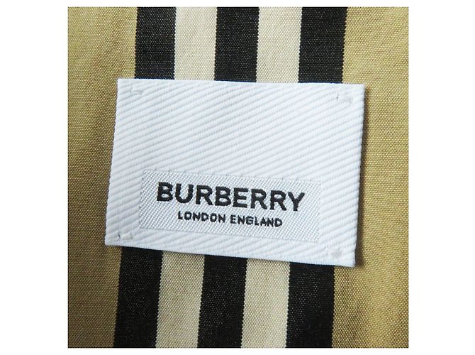Camisa de manga larga de algodón con rayas Icon de Burberry Beige - vista 6